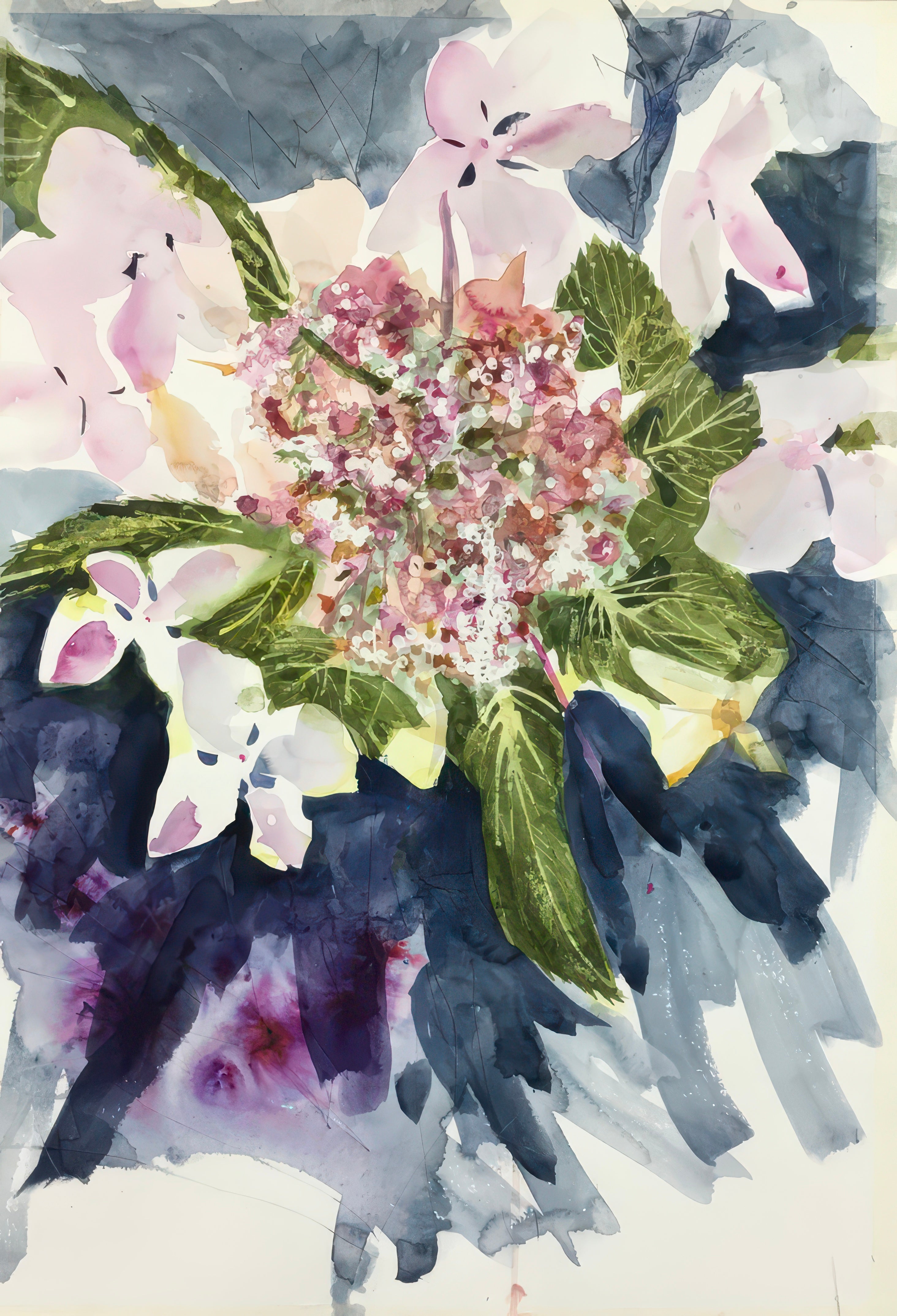 Hydrangea Cushion - 16"x16"